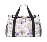 Bella borsa da viaggio con foglie d'uva grande borsa pieghevole impermeabile per la notte borsa da spiaggia borse da nuoto piscina sport palestra