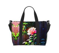 Bella borsa da viaggio con stampa di rosa spinosa, borsa da palestra di grande capacità, borsa a tracolla leggera da viaggio, unisex