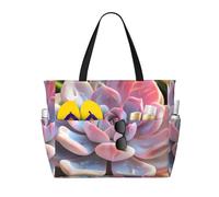 Bella borsa da viaggio con stampa succulenta borsa da viaggio intelligente tasca tote estate vacanze escursionismo campeggio attività all'aperto