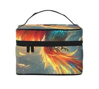 Bella borsa da viaggio Phoenix - Organizer portatile per articoli da toeletta con scomparti con cerniera per spazzole, bottiglie e prodotti per la cura della pelle