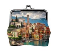 Bella borsa della moneta della serratura del bacio delle donne della stampa dell'Italia, mini portafoglio per le carte ed il rossetto, borsa compatta molle