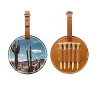Bella borsa di stoccaggio del tee di golf di Brown del cactus, borsa multifunzionale di stoccaggio del tee di golf per gli uomini, materiale durevole dell'