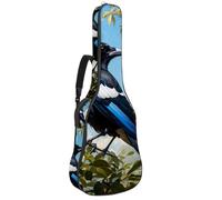 Bella borsa per chitarra, custodia impermeabile per chitarra acustica da 40/41/42 pollici, con scomparto per accessori, tasche multiple, gazza carina, Multicolore, 42.9x16.9x4.7 in, Borsa per chitarra