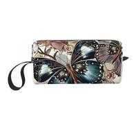 Bella borsa per il trucco con stampa Butterfly1, borsa per cosmetici resistente, borsa da viaggio per il trucco, regalo essenziale per donne e uomini, bianco, Taglia unica