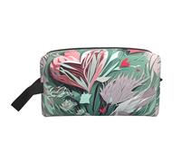 Bella borsa per il trucco con stampa di cuori, custodia portatile da viaggio, organizer per articoli da toeletta, grande borsa per il trucco per le donne