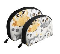 Bella borsa per il trucco con stampa di Venezia Canal View, set di 2 pochette portatile da viaggio per cosmetici da viaggio borse da toeletta per riporre tutti i giorni e organizzare i viaggi, Animale