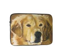 Bella borsa per laptop con stampa golden retriever, custodia per laptop da 15", adatta per viaggi e viaggi di lavoro