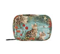 Bella borsa per medicinali da viaggio con scomparti rimovibili, pratica borsa con cerniera per portafoglio