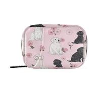 Bella borsa per medicinali rosa labrador retriever per borsa con scomparti rimovibili e pillole rimovibili per borsa