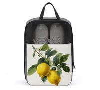 Bella borsa per scarpe da golf con limoni botanici su un ramo per viaggi e uso quotidiano anti-polvere