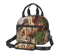 Bella borsa portapranzo Italia per uomini e donne, isolata, per adulti, riutilizzabile, con tracolla regolabile, grande capacità, a prova di perdite, per lavoro, viaggi, ufficio