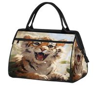Bella borsa sportiva da viaggio con tigre, per donne e uomini, grande capacità, borsone da viaggio impermeabile, borsa da portare durante la notte, per palestra, viaggi, attività all'aperto