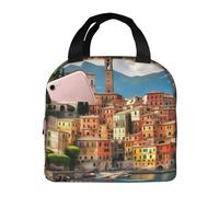 Bella borsa termica del pranzo della stampa dell'Italia, contenitore riutilizzabile del pranzo con la tasca anteriore per il lavoro ed il picnic