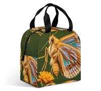 Bella borsa termica per il pranzo con ali di falena, grande capacità, a prova di perdite, isolata, per donne e uomini, borsa termica portatile per ufficio, viaggi e picnic