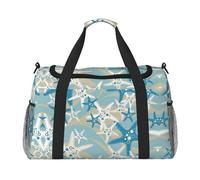 Bella borsa tote da viaggio con stella marina - Grande borsa per la spesa riutilizzabile, borsa da vacanza, borsone sportivo con tracolla regolabile, nero, taglia unica, Nero , Taglia unica