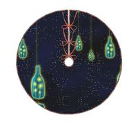 Bella bottiglia di sotto la notte cielo stampa gonna albero di Natale per interni esterni vacanze Halloween Capodanno celebrazioni