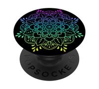Bella brillante mandala arcobaleno gradiente ombre colori PopSockets PopGrip Adesivo