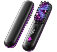 Bella Brush Pro - Bellabrush Pro Hair Straightener Brush,Bella Pro Hair Straightener Brush,Cordless Hair Straightener Brush,Heated Hair Brush,Ionic Portable Bellabrush Pro for Hair (Black)
