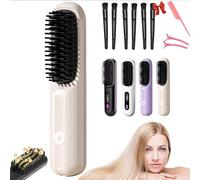Bella Brush Pro, Bellabrush Pro, spazzola per capelli bella Brush Pro, spazzola termica Bellabrush Pro, spazzola portatile Bellabrush Pro per tutti i tipi di capelli (beige)
