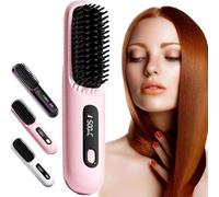Bella Brush Pro, Bellabrush Pro Spazzola per Capelli, Bella Pro Spazzola per Capelli, 3 in 1 Spazzola per Capelli Cordless Portatile, Spazzola per Capelli Cordless Portatile (Rosa)