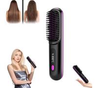 Bella Brush Pro Spazzola lisciante per capelli senza fili Spazzola lisciante portatile Pettine riscaldato per capelli per donne Piastra lisciante per tutti i tipi di capelli 3 tipi di temperatura