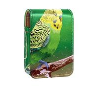Bella Budgie On The Tree Branch Lip Gloss Holder Lipstick Caso Portatile Makeup Bag Viaggio Rossetto Organizer Case con Specchio Mini Rossetto Scatola di Immagazzinaggio per le Donne, Multicolore,