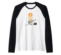 Bella Candela Rock Music con Cool Guitar Costume Maglia con Maniche Raglan