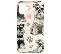 Bella Cani Modello Miniature Schnauzer Dog Custodia per iPhone 16 Plus