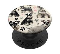 Bella Cani Modello Miniature Schnauzer Dog PopSockets PopGrip Adesivo
