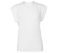 Bella + Canvas Donna Fluttua Muscolo T-Shirt Sciolto Rolled Polsino Tee Canotta