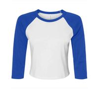 Bella + Canvas Maglietta Corta Pannello a contrasto Raglan Manica a 3/4 (RW10357
