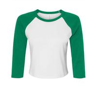 Bella + Canvas Maglietta Corta Raglan Manica a 3/4 Donna (PC6985)