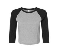 Bella + Canvas Maglietta Corta Raglan Manica a 3/4 Donna (RW10061)