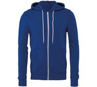 Bella + Canvas Unisex Polycotton Fleece Full Zip Hoodie 3739 - Polsini a coste
