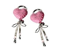 Bella Cartoon Cuore e Bowknot Ribbon Orecchini Donna ' s Moda Gioielli Regalo Accessorio Confortevole Trendy Cartoon Fashion Orecchini