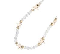 Bella catena marina elegante collana artificiale collo di perle adatto per donne spiaggia avventura sera evento gioiello, Taglia unica, come descritto, come descritto