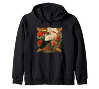 Bella Cicogna lituana in Costume della Foresta per la Lituania Felpa con Cappuccio