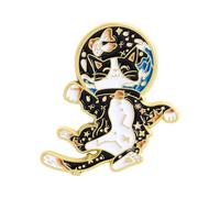 Bella Cieli Stellati Gatti Astronauta Smaltato Pin Gioielli per Borse Cappelli Cartone Animato Spille Spazio Stellato Accessori Distintivo Lega Collezione di Pin Astronauta Gioielli Regali Spilla