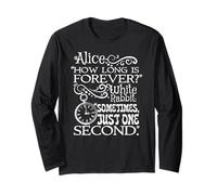 Bella Citazione di Alice nel Paese delle Meraviglie How Long is Forever Maglia a Manica