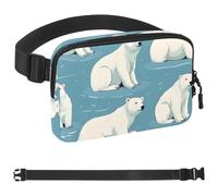 Bella confezione di Polar Bears-1613 Marsupio per uomini e donne, marsupio con tracolla regolabile, alla moda, borsa a tracolla ovunque, per viaggi all'aperto, corsa, escursionismo, multicolore,