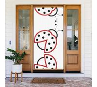 Bella copertura decorativa per porta a forma di coccinella, perfetta per decorazioni natalizie interne ed esterne