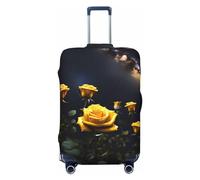 Bella copertura per bagagli da viaggio con rose gialle per bagagli da 45-81 cm, lavabile, resistente ai graffi, Belle Rose Gialle, S