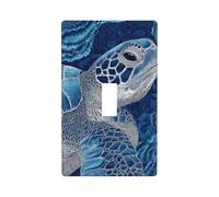 Bella copertura per interruttore della luce a tartaruga marina blu e bianca decorativa singola levetta 1 banda piastra da parete per cucina fattoria camera da letto bagno decorazione artistica