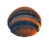 Bella cuffia da doccia impermeabile a doppio strato con stampa di alba oceano donne uomini riutilizzabili cuffia per capelli da bagno fascia elastica