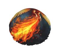 Bella cuffia da doccia Phoenix per le donne riutilizzabile a doppio strato cuffia da bagno tappi per capelli fascia elastica impermeabile da donna spa salone doccia cappelli per capelli