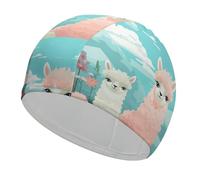 Bella cuffia da nuoto in alpaca, ad alta elasticità, per donne e uomini, resistente e impermeabile, mantiene i capelli asciutti, perfetta per piscina, spiaggia, nuoto