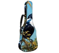Bella custodia impermeabile per chitarra acustica da 40/41/42 pollici, comoda conservazione e protezione affidabile, graziosa gazza, Multicolore, 42.9x16.9x4.7 in, Borsa per chitarra