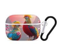 Bella custodia per AirPod Pro a forma di cucù, antigraffio, cover rigida in policarbonato con portachiavi, accessorio per AirPod Pro 2°/1° custodia per donne e uomini, stile bianco