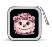 Bella custodia per CD a forma di riccio, portatile, con capacità di 40 DVD, organizer per auto, viaggi