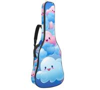 Bella custodia per chitarra acustica, 109 x 42,9 x 11,9 cm, impermeabile, con scomparti multipli, nuvole colorate, Multicolore, 42.9x16.9x4.7 in, Borsa per chitarra